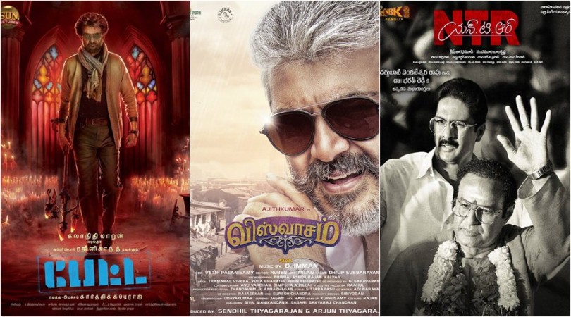 Rajini's Petta beats Ajith's Viswasam, Balayya's NTR Kadhanayakudu Rajini's Petta beats Ajith's Viswasam, Balayya's NTR Kadhanayakudu