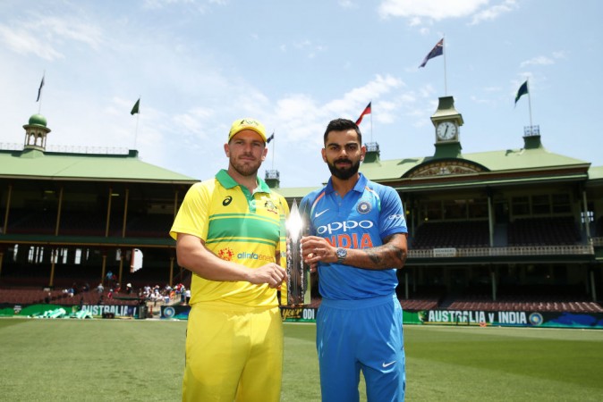 Virat Kohli and Aaron Finch Virat Kolhi Aaron Finch India cricket team