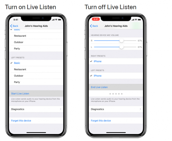 Apple's Live Listen feature Apple's Live Listen feature