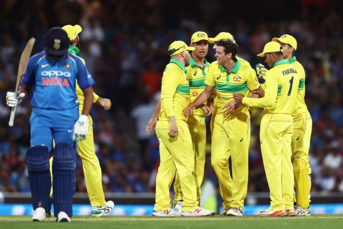 Australia celebrates the dismissal of Rohit Sharma in Sydney. Rohit Sharma India cricket team