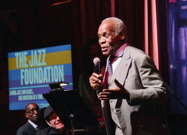 Actor Danny Glover speaks onstage as Quincy Jones hosts Jazz Foundation LA Fundraiser Danny Glover