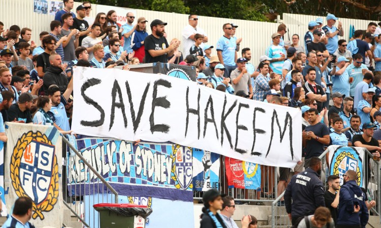 Sydney FC fans in support of Hakeem Hakeem al-Araibi