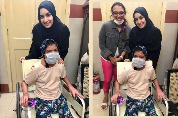 Shraddha Kapoor with her ill fan Summaya in Mumbai hospital Shraddha Kapoor with her ill fan Summaya in Mumbai hospital
