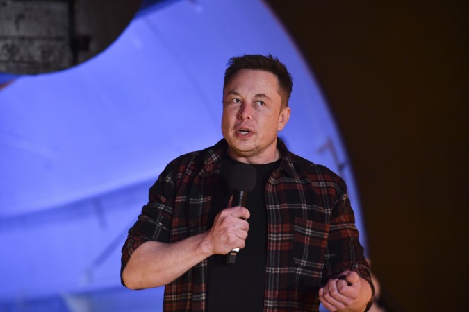 Elon Musk, co-founder and Chief Executive Officer of Tesla Inc., speaks at an unveiling event Elon Musk