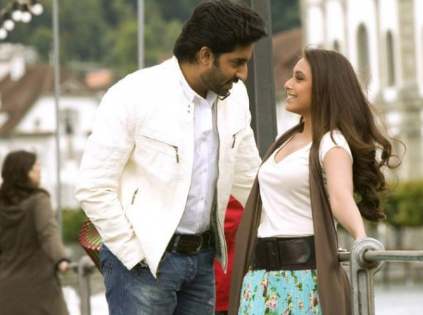 Abhishek Bachchan and Rani Mukerji in movie still Abhishek Bachchan and Rani Mukerji in movie still