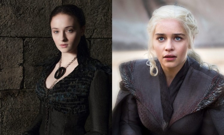 Sansa Stark and Daenerys Targaryen in Game of Thrones season 8 Sansa Stark and Daenerys Targaryen in Game of Thrones season 8