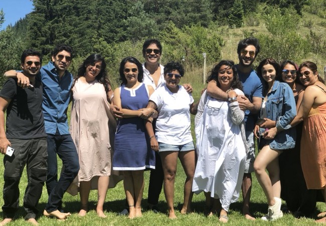 Nagarjuna with Brahmastra teammembers Nagarjuna with Brahmastra teammembers