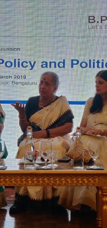 Former union minister and governor Margaret Alva speaking at the event. Margaret Alva