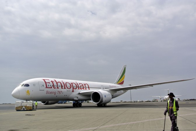 An Ethiopian Airlines jet ahead of its take off at Addis Ababa's Bole International Airport. Ethiopian Airlines