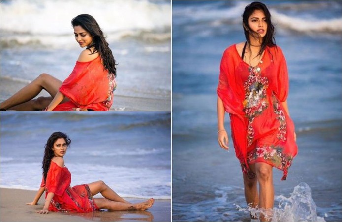 Amala Paul looking hot in swimwear. Amala Paul Hot in Bikini