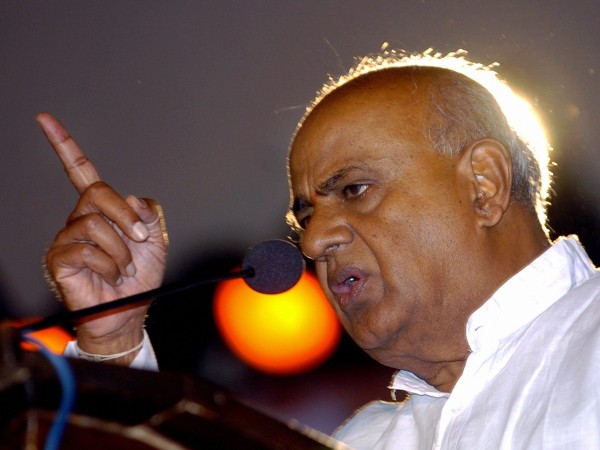 BANGALORE, INDIA: The former prime minister of India, H.D.Deve Gowda delivers his speech as the chief guest during the inauguration of the Bangalore IT.IN 2005 in Bangalore, 26 October 2005. The Bangalore IT.IN is the premier annual event organised by the state government to promote the Information Technology (IT) industry and to attract global investment in the state. H.D.Deve Gowda