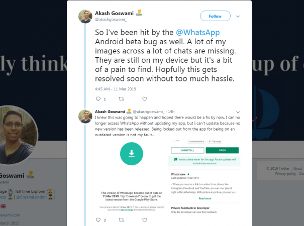 WhatsApp warns users regarding this bug WhatsApp warns users regarding this bug