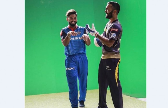 Is Dinesh Karthik taking babysitting lessons from Rishabh Pant? Dinesh Karthik Rishabh Pant