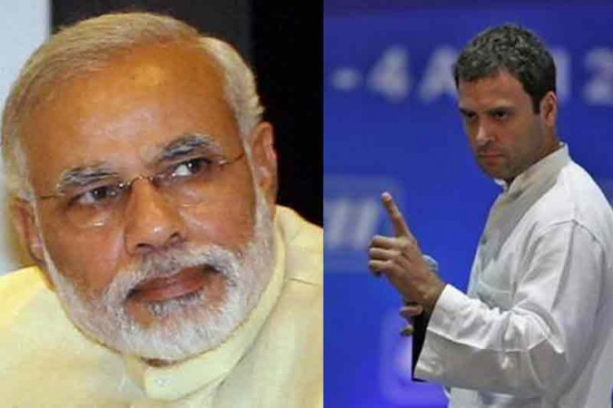 Congress President Rahul Gandhi (right) in a tweet said, Rahul Gandhi narendra modi