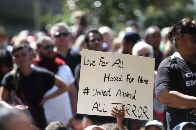 A large crowd assembles in Aotea Square for a memorial to remember the victims of the Christchurch mosque shootings on March 16, 2019 New Zealand shooting