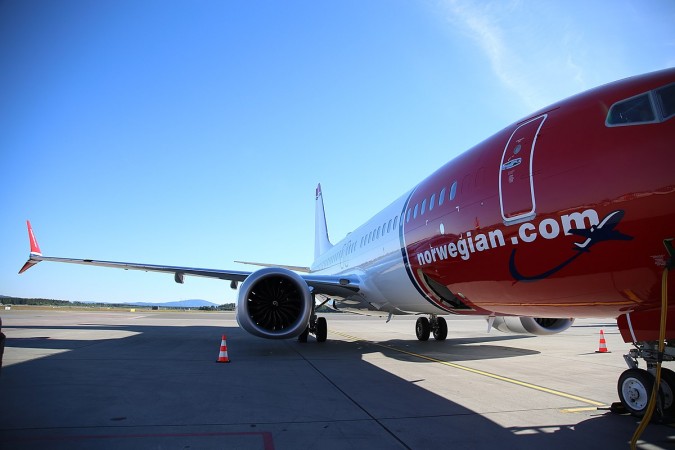A Norwegain Air Boeing 737 MAX 8 aircraft. The airline has said it would approach Boeing for compensation for its grounded aircraft. Norwegian Air Boeing 737 MAX 8