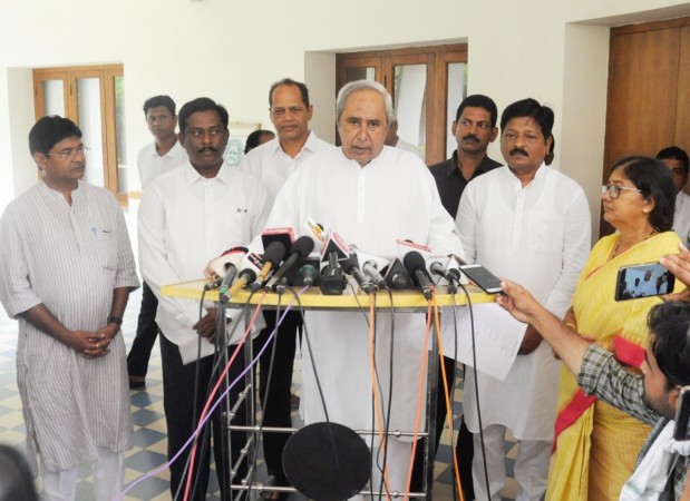 Odisha Chief Minister Naveen Patnaik addresses a press conference in Bhubaneswar, on March 15, 2019. naveen patnaik