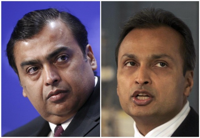 Mukesh Ambani (left) and younger brother Anil Ambani. Mukesh Ambani and Anil Ambani