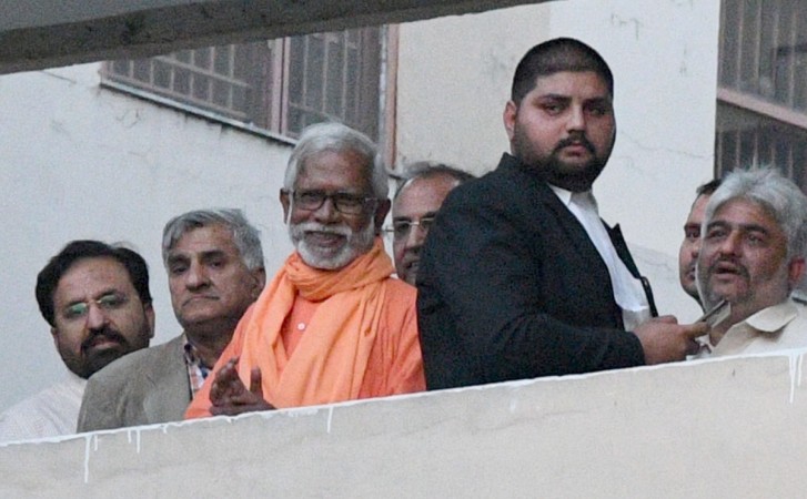 Hindu leader Swami Aseemanand, who along with other three accused was acquitted by a National Investigation Agency (NIA) court in February 2007 Samjhauta Express train blast case; in Panchkula, Haryana on March 20, 2019. Swami Aseemanand