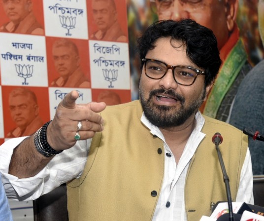 BJP leader Babul Supriyo addresses a press conference in Kolkata, on March 20, 2019. babul supriyo