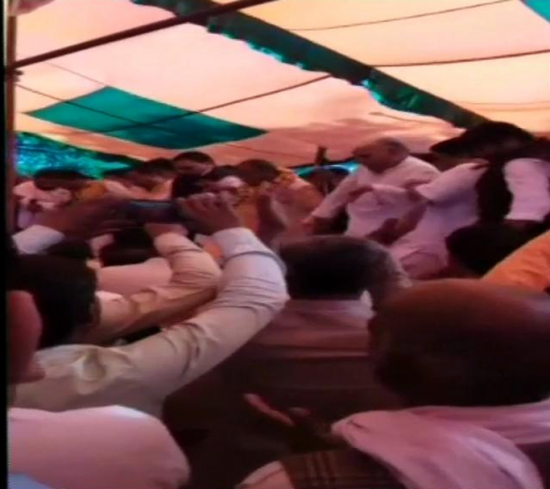 The video is now being widely shared on social media. BJP stage collapse