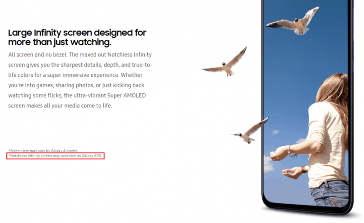 Samsung Galaxy A90 tipped online Samsung Galaxy A90 tipped online