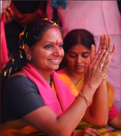 Kalvakuntla Kavitha will contest from her Nizamabad Lok Sabha constituency Kalvakuntla Kavitha