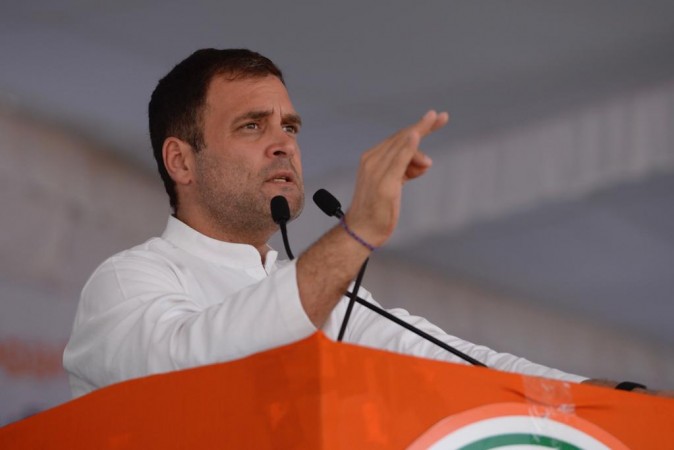 Congress chief Rahul Gandhi addresses a public gathering in Vijayawada, Andhra Pradesh. Rahul Gandhi's tweet on direct mayoral elections is seen as an attempt to steal the thunder from Prime Minister Narendra Modi who is in favour of such a reform. Congress chief Rahul Gandhi