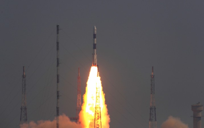 The Polar Satellite Launch Vehicle (PSLV-C45) lifts off from Satish Dhawan Space Centre of Indian Space Research Organisation (ISRO) carrying Emisat and 28 other payloads. Courtesy: ISRO website. ISRO PSCL-C45 lift-off.