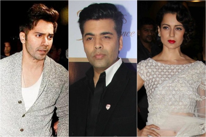 Varun Dhawan, Karan Johar, Kangana Ranaut Varun Dhawan, Karan Johar, Kangana Ranaut