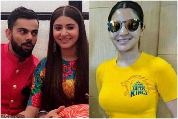 Fake picture of Anushka Sharma wearing CSK jersey resurfaced online. Fake picture of Anushka Sharma wearing CSK jersey resurface online