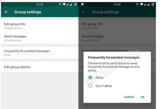 WhatsApp will offer power to group admin to block users from flooding the forum with forwarded messages WhatsApp, forward message,