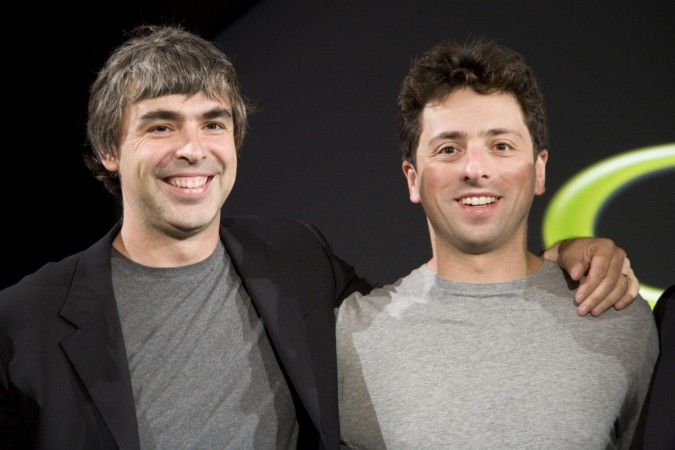 Larry Page (L) and Sergey Brin (R), the co-founders of Google. Larry Page and Sergey Brin