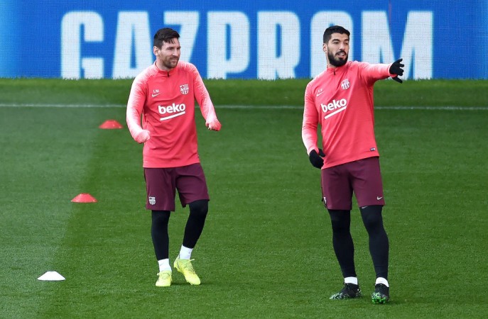 Lionel Messi and Luis class= Lionel Messi Luis Suarez