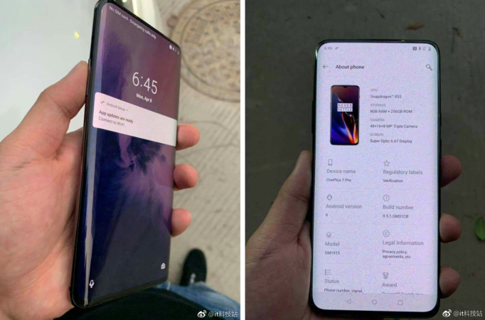 OnePlus 7 Pro hands-on images leak OnePlus 7 Pro hands-on images leak