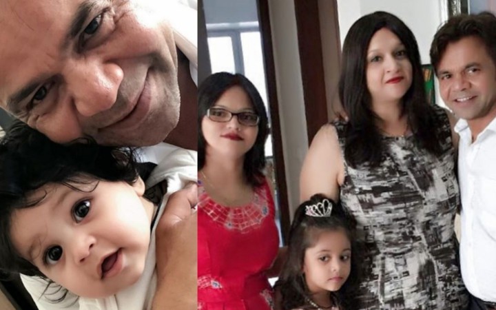Rajpal Yadav with his daughters and wife Radha. Rajpal Yadav with his daughters and wife Radha