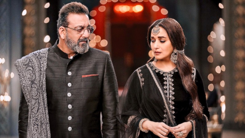Sanjay Dutt and Madhuri Dixit in Kalank. Sanjay Dutt and Madhuri Dixit in Kalank