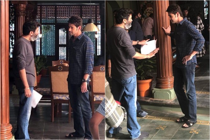 Mahesh Babu with director Trivikram Srinivas Mahesh Babu with director Trivikram Srinivas