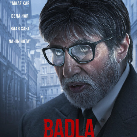 Amitabh Bachchan in Badla. Badla poster