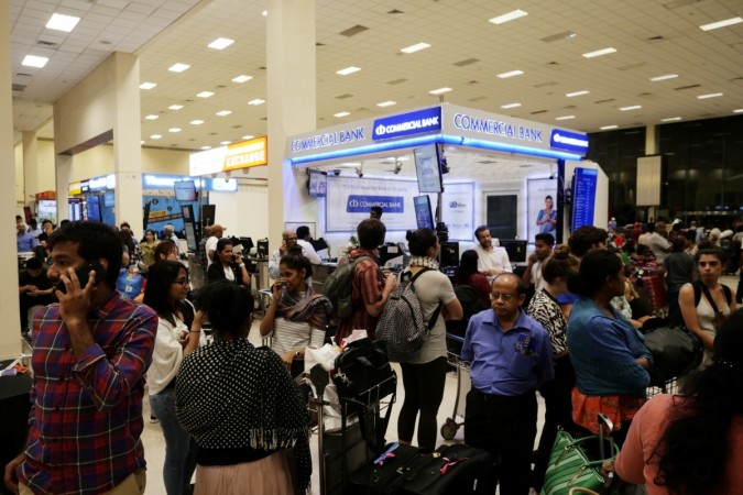 Passengers queue up for taxi at the Bandaranaike International Airport in Colombo, Sri Lanka, April 22, 2019. Passengers queue up for taxi at the Bandaranaike International Airport in Colombo, Sri Lanka, April 22, 2019.