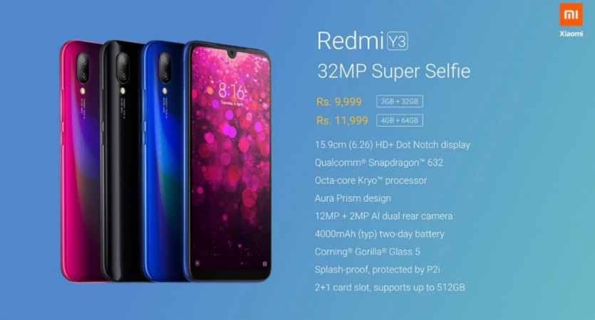 redmi y3 price flipkart