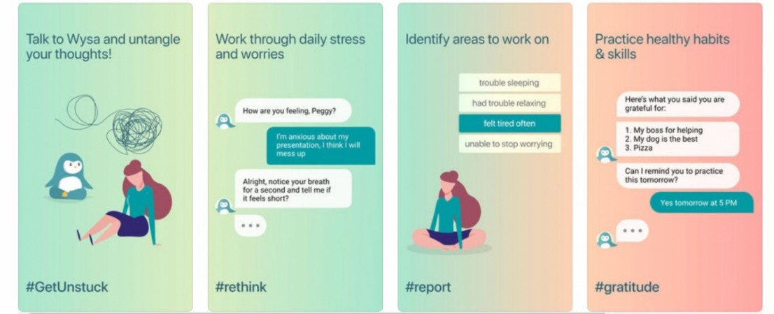 Wysa app on Apple iPhone Wysa, chatbot for a calm mind, Apple, App, store