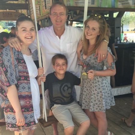 Former England cricketer Shaun Udal with his family Shaun Udal