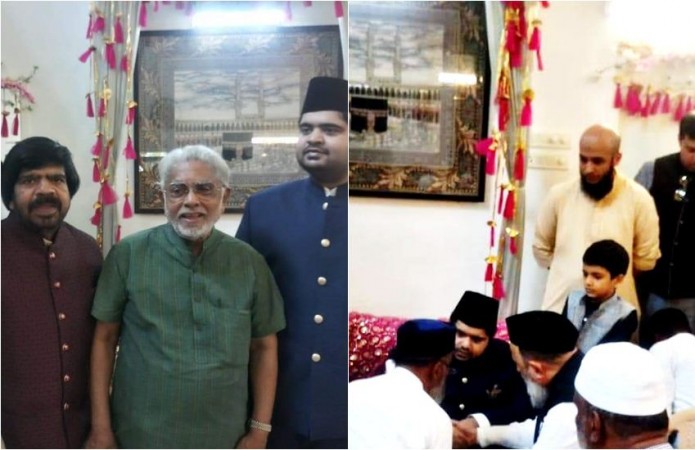 A collage picture from Kuralarasan's wedding. Simbu's brother Kuralarasan marriage