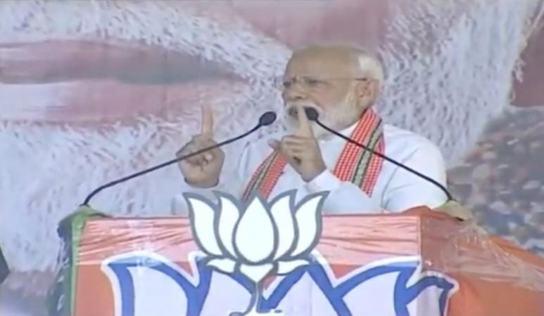 PM Modi addressed a rally in Serampore. Narendra Modi