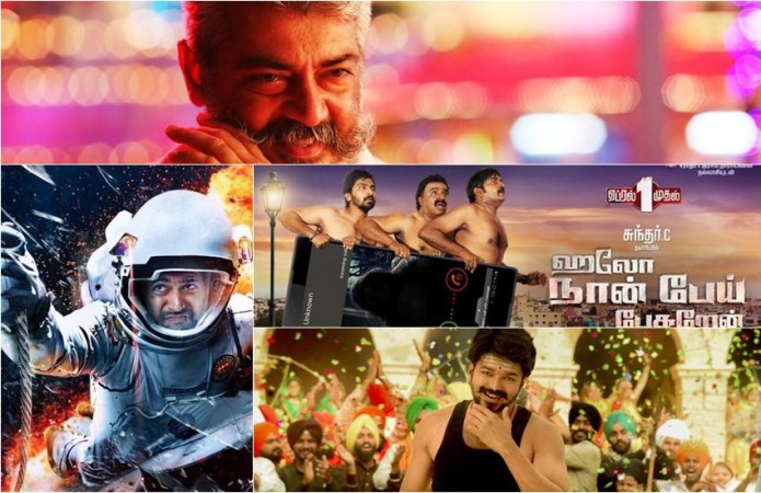 A collage of the Tamil movies which will be aired on 1 May, 2019. Tamil Movies on Ajith's Birthday