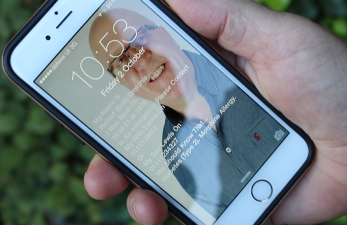 Let paramedics know about your medical details. app alert