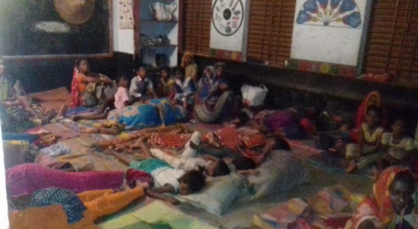 People living at shelters in Odisha due to the cyclonic storm Fani Cyclone Fani
