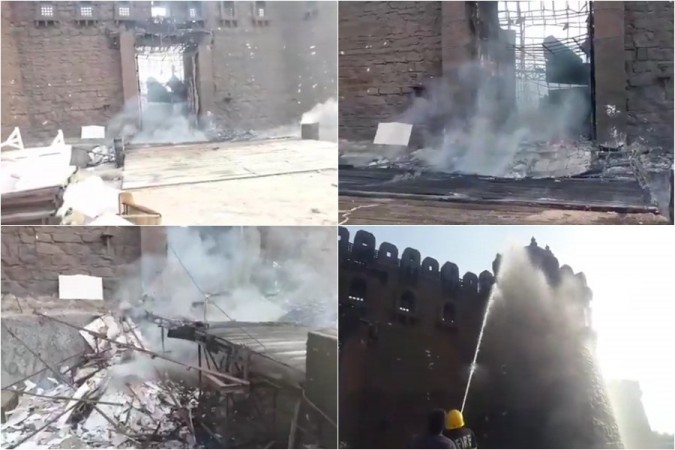 Pictures of Giant sets worth 2 crores of Sye Raa Narasimha Reddy gutted in a massive fire accident Pictures of Giant sets worth 2 crores of Sye Raa Narasimha Reddy gutted in a massive fire accident