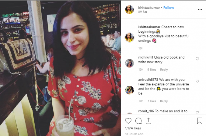 Ishita Kumar last Instagram post. Ishita Kumar last Instagram post